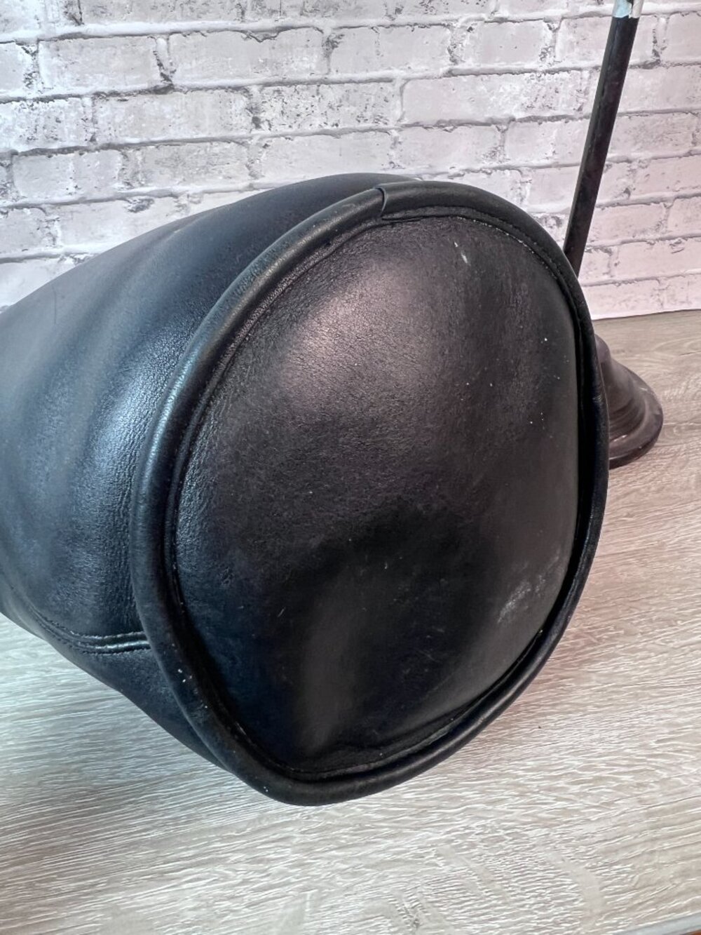 Authentic Coach 9953 Helen Legacy Black Leather  Duffle Bucket Shoulder Bag - Picture 7 of 8